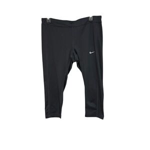 Nike Running Dri-Fit size large Black Leggings zippered back pocket